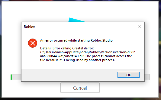 An Error Occurred While Starting Roblox Studio Açılmıyor I Error